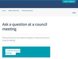 Screenshot for https://lewisham.gov.uk/mayorandcouncil/influence/councilmeetings