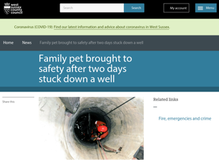 Screenshot for https://www.westsussex.gov.uk/news/family-pet-brought-to-safety-after-two-days-stuck-down-a-well/