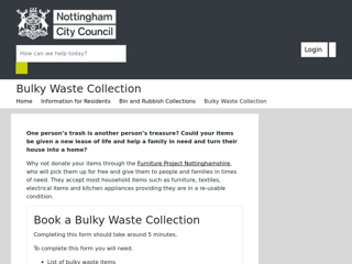 Screenshot for https://www.nottinghamcity.gov.uk/information-for-residents/bin-and-rubbish-collections/request-a-collection-of-bulky-items