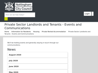 Screenshot for https://www.nottinghamcity.gov.uk/information-for-residents/housing/private-rented-accommodation/private-sector-landlords-and-tenants-events-and-communications/
