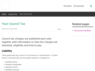 Screenshot for https://www.stevenage.gov.uk/council-tax/your-council-tax