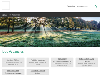 Screenshot for https://www.stevenage.gov.uk/job-vacancies