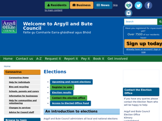 Screenshot for https://www.argyll-bute.gov.uk/elections