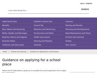 Screenshot for https://www.harrow.gov.uk/schools-learning/apply-school-place