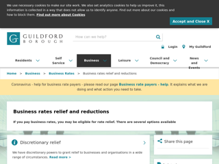 Screenshot for https://www.guildford.gov.uk/reductions