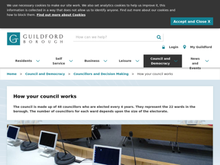 Screenshot for https://www.guildford.gov.uk/yourcouncil