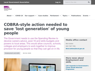 Screenshot for https://www.local.gov.uk/cobra-style-action-needed-save-lost-generation-young-people