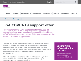 Screenshot for https://www.local.gov.uk/our-support/lga-covid-19-support-offer