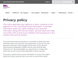 Screenshot for https://www.local.gov.uk/privacy-policy-0
