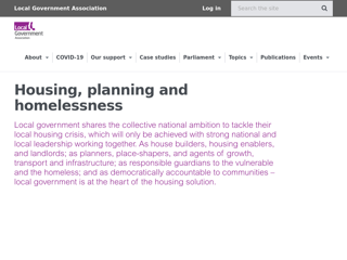 Screenshot for https://www.local.gov.uk/topics/housing-and-planning
