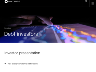 Screenshot for https://www.macquarie.com/uk/en/investors/debt-investors.html