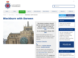Screenshot for https://www.lancashire.police.uk/your-area/east-division/blackburn-with-darwen/