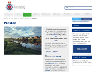 Screenshot for https://www.lancashire.police.uk/your-area/south-division/preston/