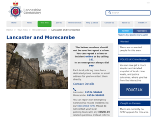 Screenshot for https://www.lancashire.police.uk/your-area/west-division/lancaster-and-morecambe/