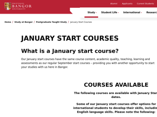 Screenshot for https://www.bangor.ac.uk/study/postgraduate/january