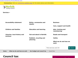 Screenshot for https://www.norfolk.gov.uk/what-we-do-and-how-we-work/our-budget-and-council-tax/council-tax