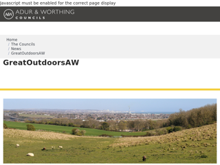 Screenshot for https://www.adur-worthing.gov.uk/great-outdoors/