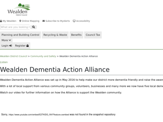 Screenshot for https://www.wealden.gov.uk/community-and-safety/wealden-dementia-action-alliance/