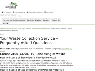 Screenshot for https://www.wealden.gov.uk/recycling-and-waste/how-does-your-service-work/your-waste-collection-service-frequently-asked-questions/