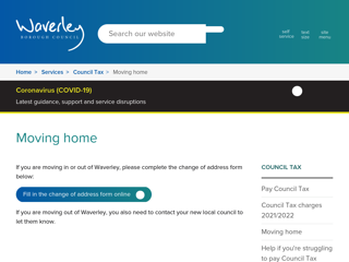 Screenshot for https://www.waverley.gov.uk/Services/Council-Tax/Moving-home