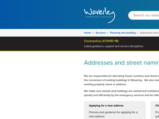 Screenshot for https://www.waverley.gov.uk/Services/Planning-and-building/Addresses-and-street-naming-and-numbering