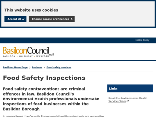 Screenshot for https://www.basildon.gov.uk/article/1060/Food-Safety-Inspections