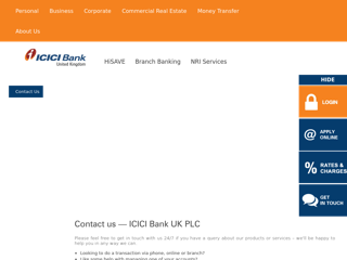 Screenshot for https://www.icicibank.co.uk/personal/contact-us.page?