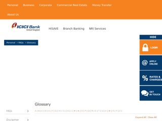 Screenshot for https://www.icicibank.co.uk/personal/faqs/glossary.page?