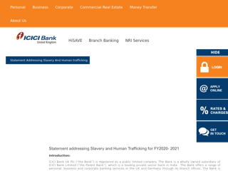 Screenshot for https://www.icicibank.co.uk/slavery.page?