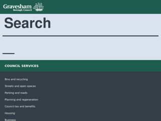 Screenshot for https://www.gravesham.gov.uk/site-search/results/?