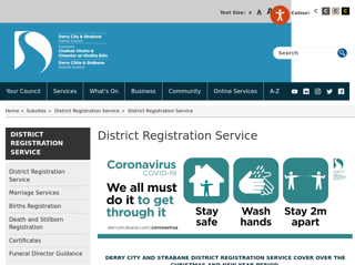 Screenshot for https://www.derrystrabane.com/district-registration
