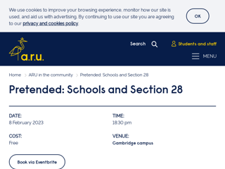 Screenshot for https://aru.ac.uk/community-engagement/pretended-schools-and-section-28
