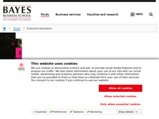 Screenshot for https://www.bayes.city.ac.uk/study/executive-education